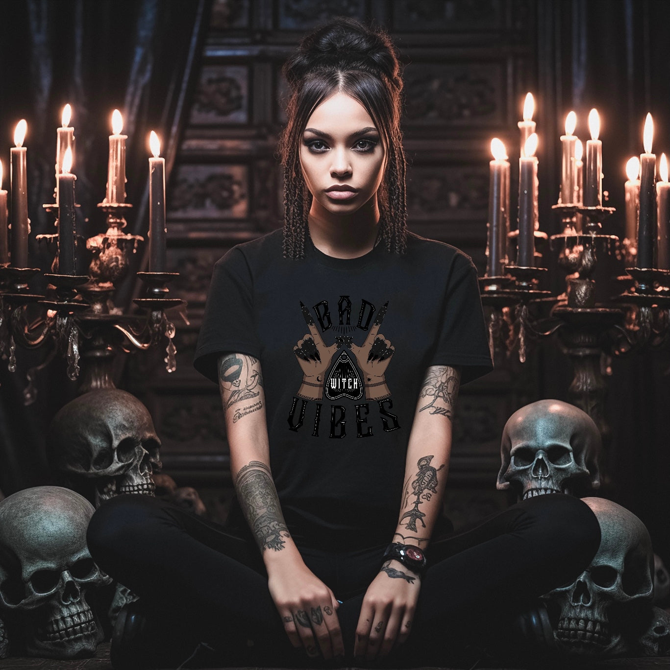 Bad Witch Vibes Graphic Witchy T-shirt