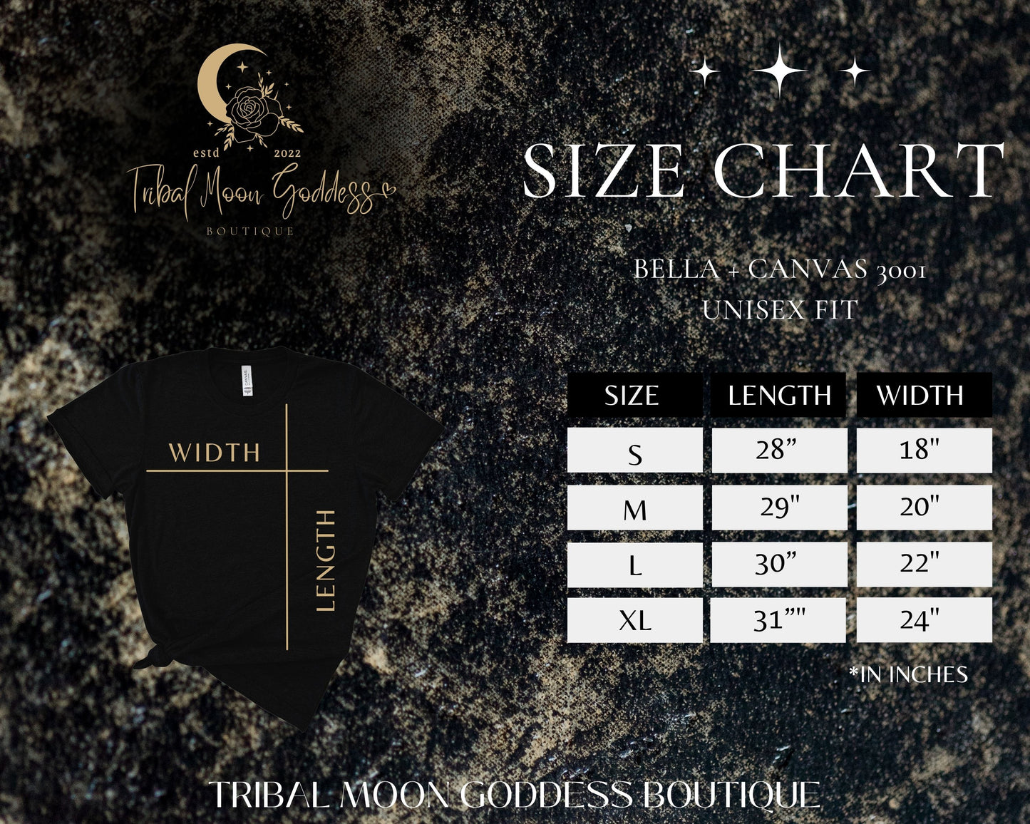 Just A Phase Black Crew Neck T-shirt Size Guide
