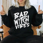 Women's Bad Witch Vibes Black Crewneck Sweater