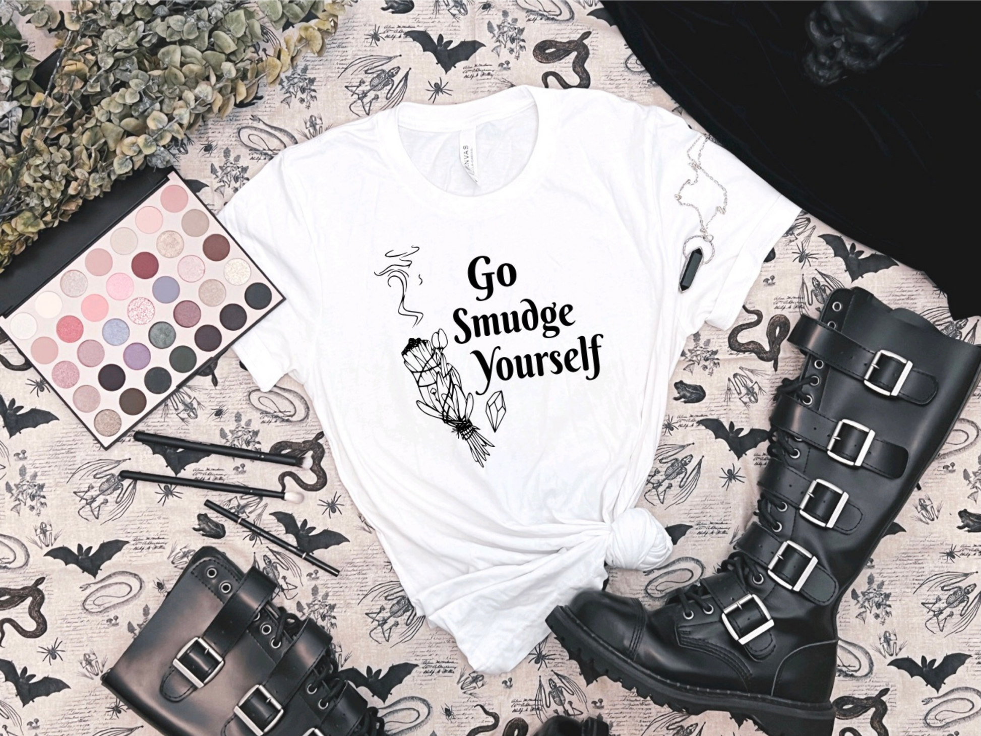 Go Smudge Yourself White Crew Neck T-shirt